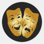 HAPPY AND SAD THEATER MASKS STICKER