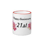 Happy Anniversary 21st Coffee Mugs