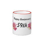Happy Anniversary 59th Coffee Mugs