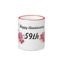 Happy Anniversary 59th Coffee Mugs