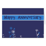 happy anniversary business blue greeting card