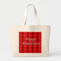 Happy Anniversary Canvas Bags