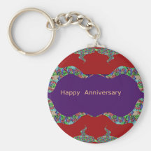 Happy Anniversary - Oriental Art Emotional Touch Key Chain
