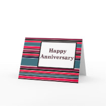 Happy Anniversary : Striped : Card