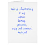 Happy Anniversary to my mature,loving,generous,... Greeting Card