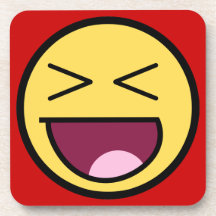Happy Awesome Face Cork Coaster