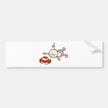 happy baby boy playing with his toys cartoon bumper sticker