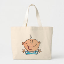 Happy Baby Boy Tote Bags