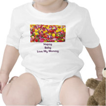 Happy Baby Love My Mommy Creeps One piece Tulips Tee Shirts