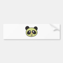happy baby panda face bumper sticker