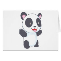 Happy Baby Panda Greeting Cards