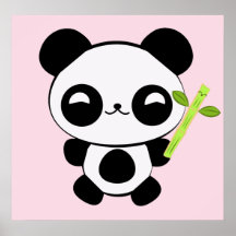 Happy Baby Panda Poster
