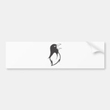 Happy Baltimore Oriole Bird in Black and White Bumper Sticker