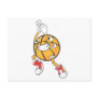 Happy Basketball Player Making a Shot Postcards