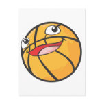 Happy Basketball Sports Ball Smiling Postcard