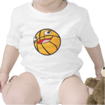 Happy Basketball Sports Ball Smiling Romper