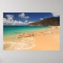 Happy Bay Beach, St. Martin Poster