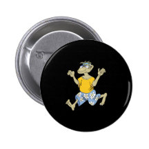 happy beach monkey pin