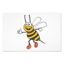 Happy bee cartoon photo