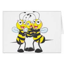 Happy Bee Family Greeting Cards
