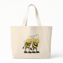 Happy Bee Family Having Fun Together Tote Bag