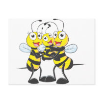 Happy Bee Family Post Card