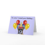 Happy Belated Birthday Boxer Greeting Card