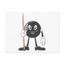 Happy Billiard Eight Ball Postcard