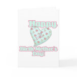 Happy Birth Mothers Day Ribbon Heart Greeting Card