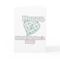 Happy Birth Mothers Day Ribbon Heart Greeting Card