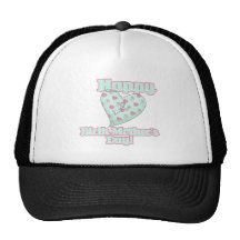 Happy Birth Mothers Day Ribbon Heart Trucker Hats