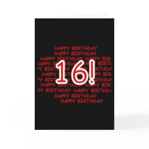 Happy Birthday 16 Card