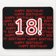 Happy Birthday 18  Mouse Pads