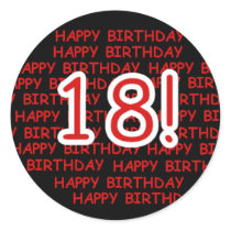 Happy Birthday 18  Sticker