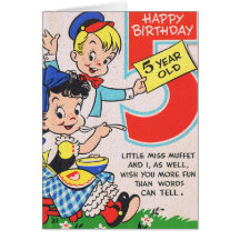 Happy Birthday 5 Year Old Cards