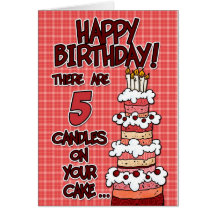 Happy Birthday - 5 Years Old Card
