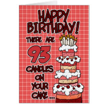 Happy Birthday - 93 Years Old Cards