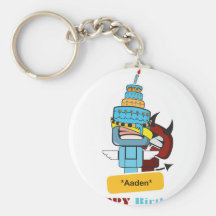 happy birthday aaden key chain