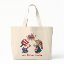 Happy Birthday America Tote Bags