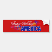 Happy Birthday America Bumper Sticker