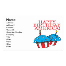 Happy Birthday America Business Card
