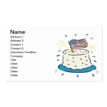Happy Birthday America Business Card Template