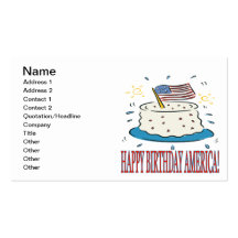 Happy Birthday America Business Cards