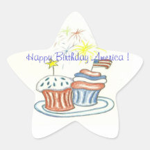 Happy Birthday America Stickers