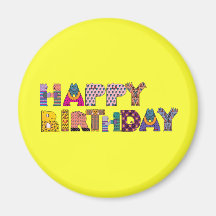 Happy Birthday Animal Letters Magnet