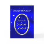 Happy Birthday Aquarius Greeting Card