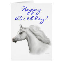 Happy Birthday Arabian Horse Card