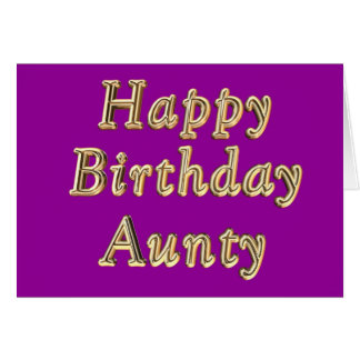 Happy Birthday Aunty Birthday cake wishes Card