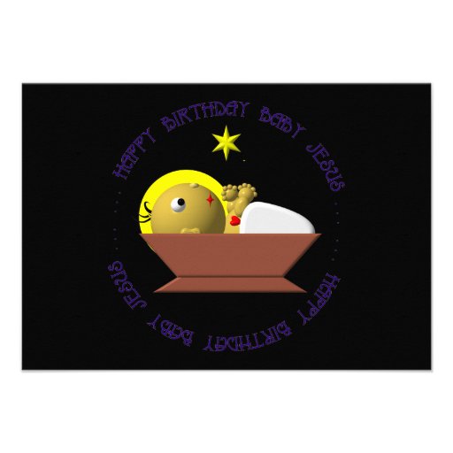 Happy Birthday Baby Jesus Custom Invitations