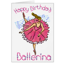 Happy Birthday Ballerina Card
